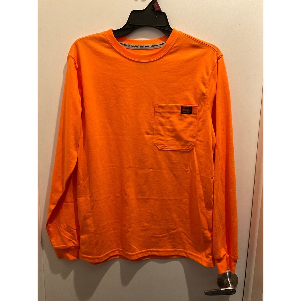 Wrangler Workwear Men's Long Sleeve Heavyweight Pocket T-Shirt, Size S